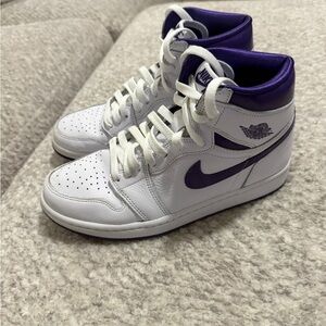 Nike Air Jordan 1 Retro OG Metallic Purple High-Top Sneakers Womens 8